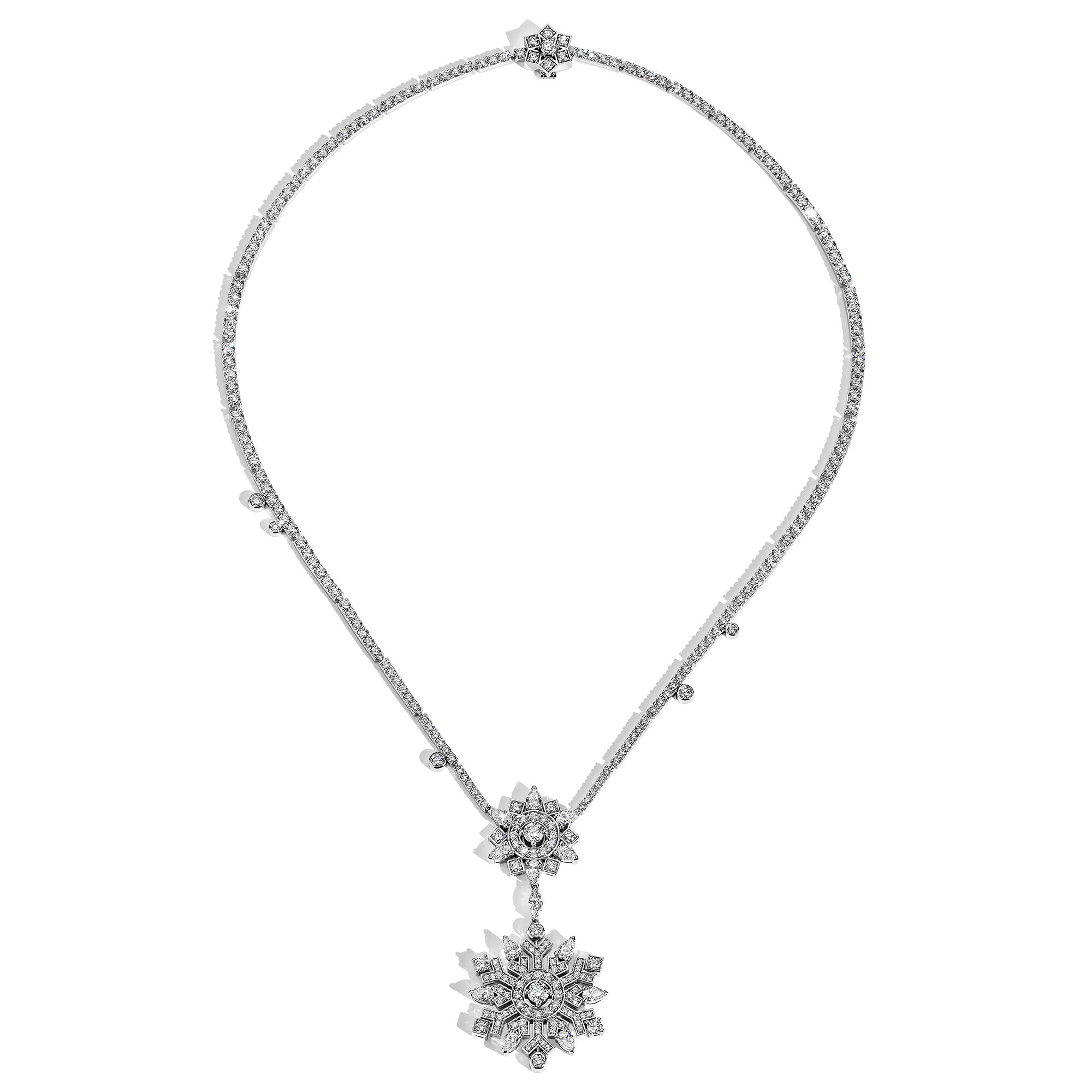 Diamond Drop Necklace Birks Snowflake